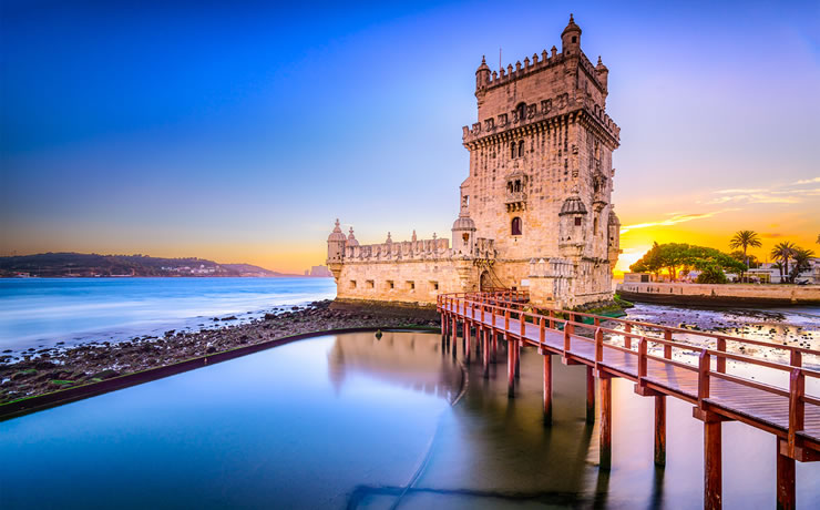 Mapa turístico de Portugal: atracções turísticas e monumentos de